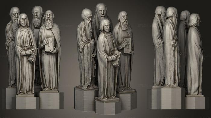 Religious statues ([Les Evanglistes, STKRL_0066) 3D models for cnc